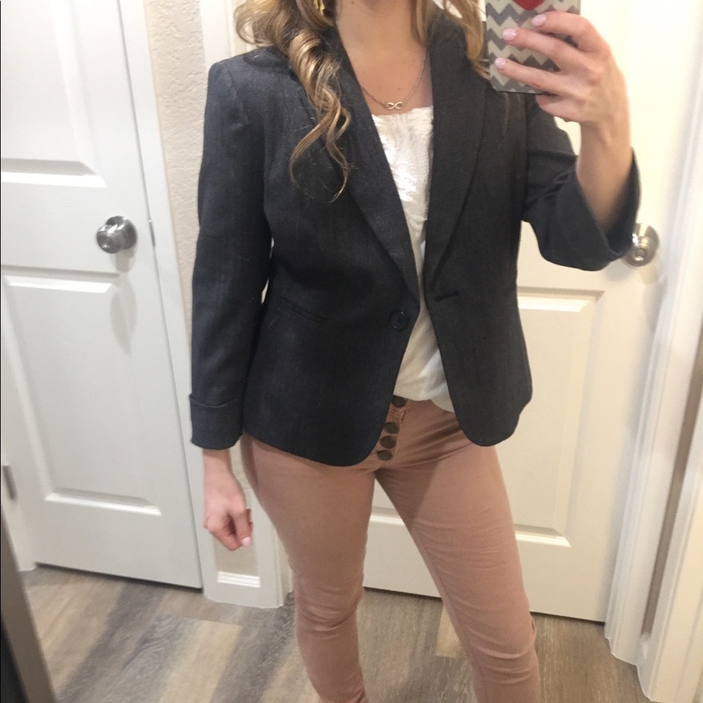 Ann Taylor Loft Herring Bone Blazer Size 4